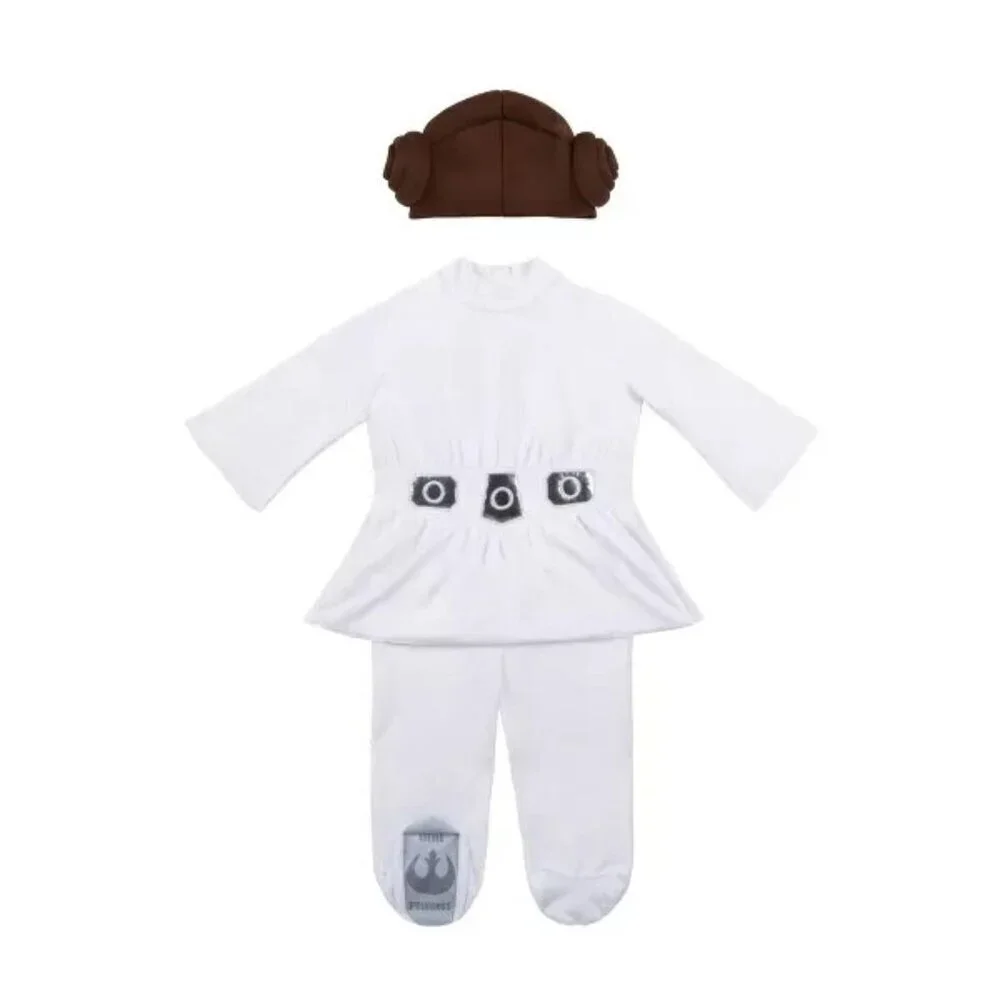NWOT Star Wars Princess Leia Halloween Costume Baby Girl 12-18 Month Outfit Cap